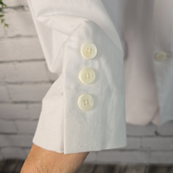 INC International Concepts White Linen Blend Men's Blazer XL EUC - Picture 6 of 12